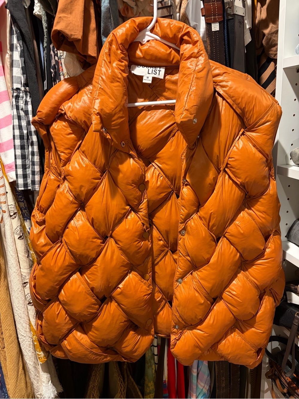 Bucketlist Orange Puffer Vest